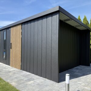 Domek narzędziowy 500x300 z drewutnią